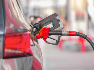 red fuel pump