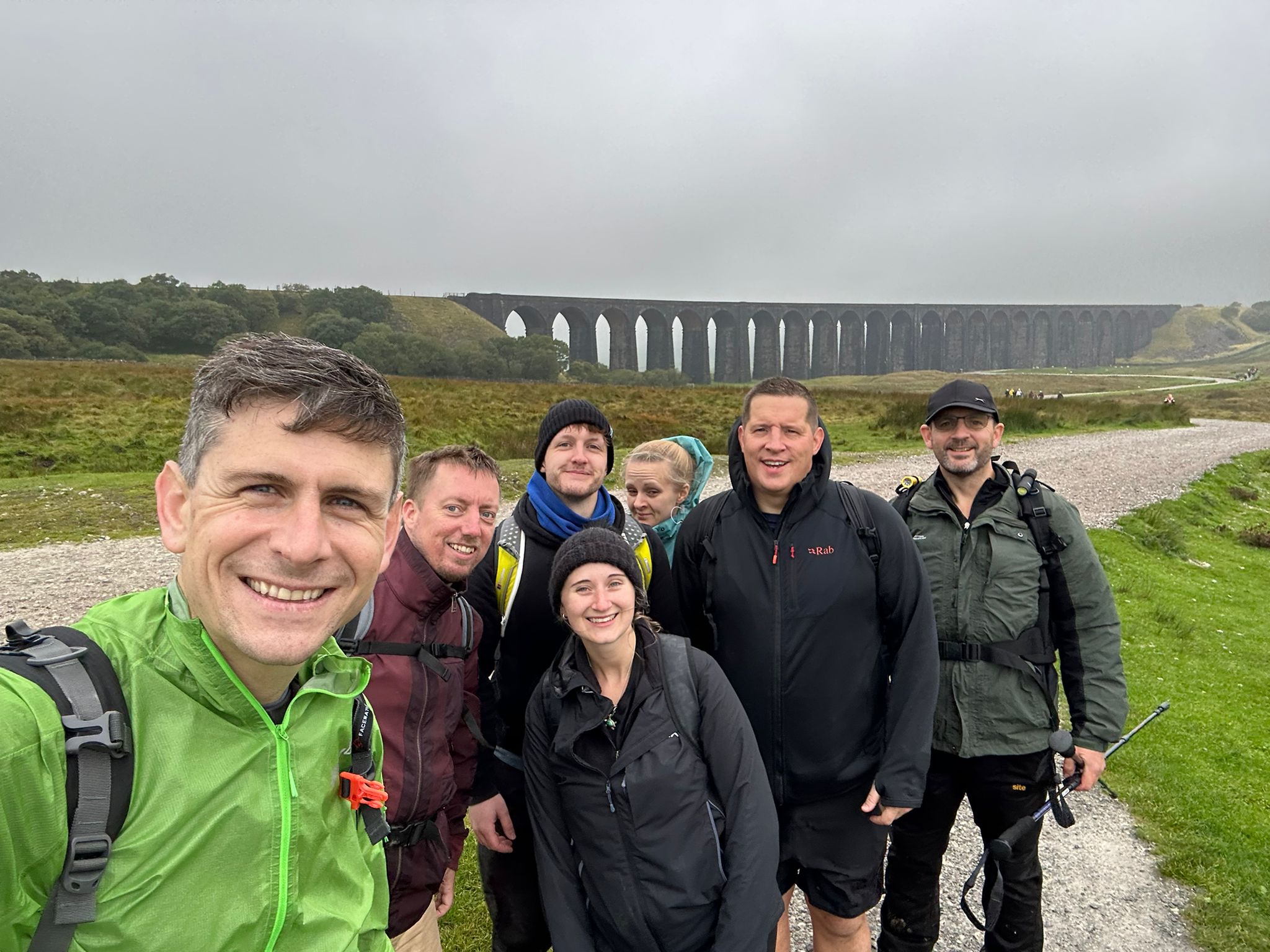Group picture at one of the Yorkshire 3 Peaks